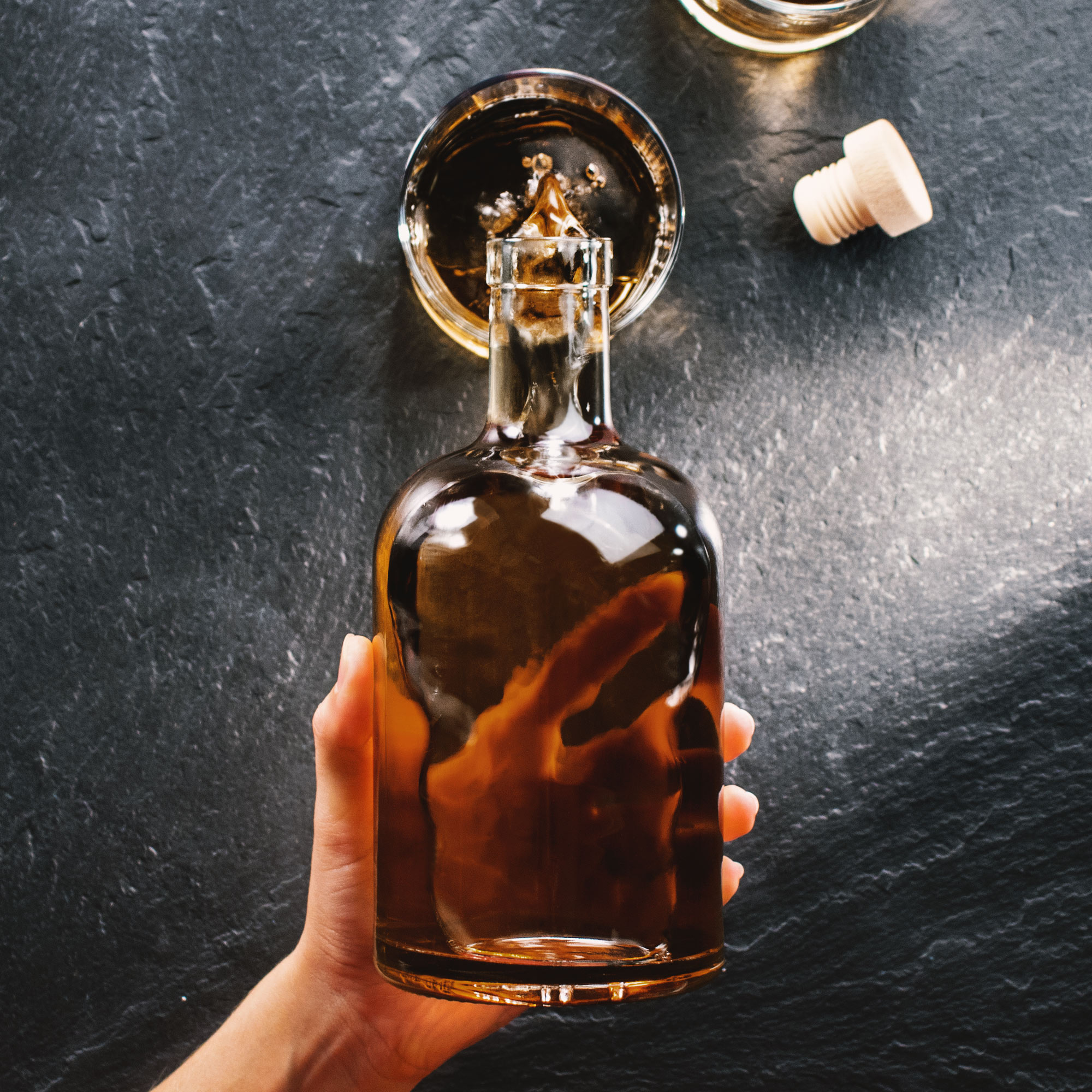 Whiskyset - Glaskaraffe und Whiskyglas - Kompass - Personalisiert