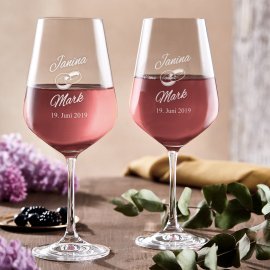 Weingläser zur Hochzeit Weingläser zur Hochzeit