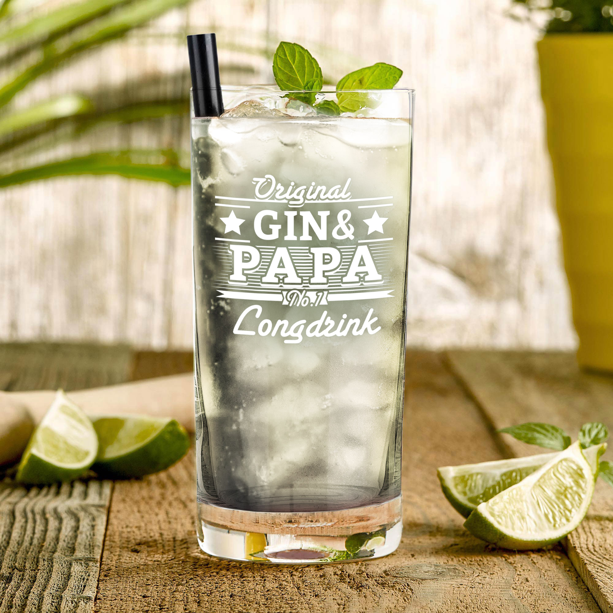 Craft Bier Glas mit Gravur für Papa - Gin