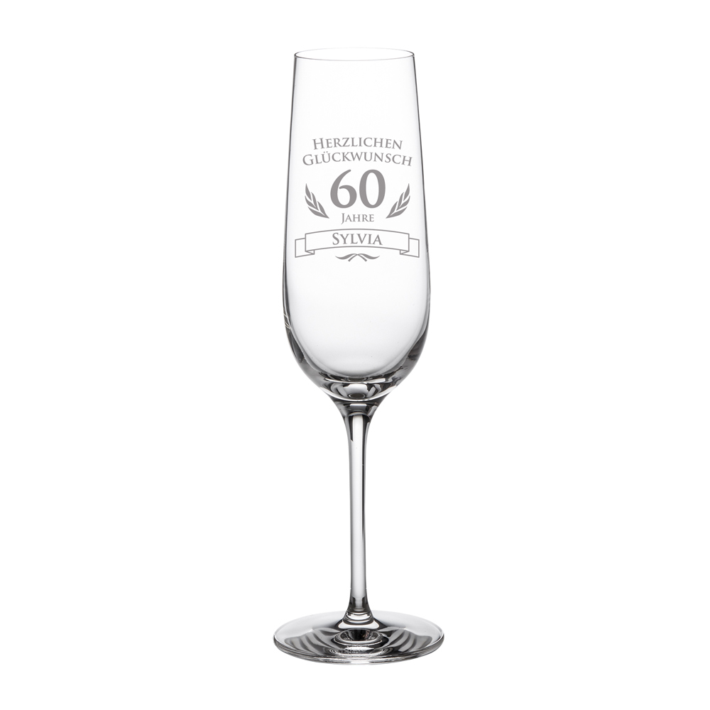 Sektglas - 60. Geburtstag - Personalisiert