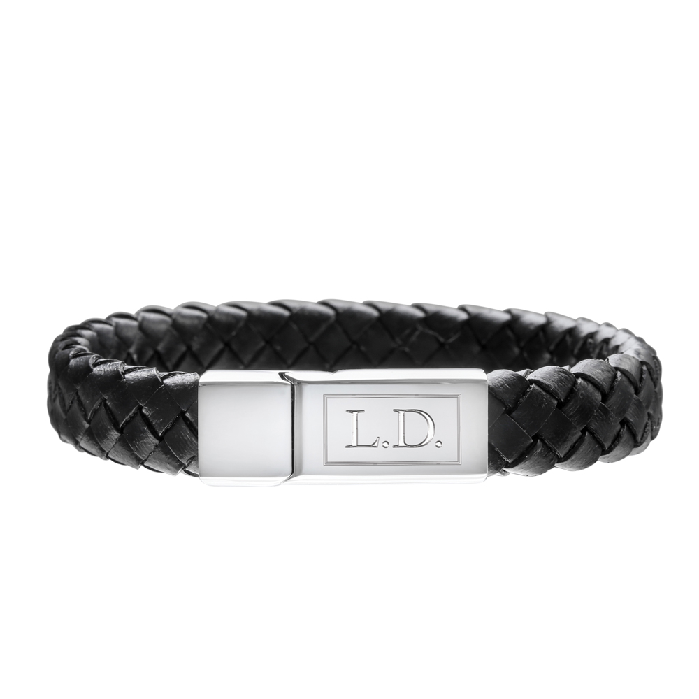 Lederarmband - Geflochten - Initialen - Personalisiert