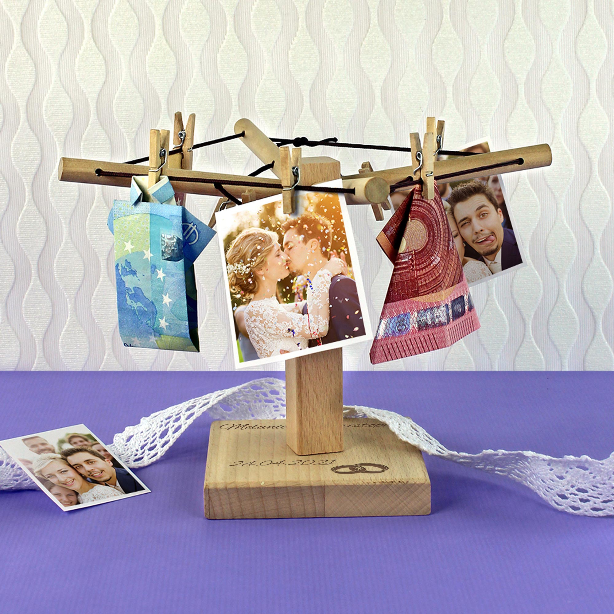 Geld Wäschespinne zur Hochzeit Geld Wäschespinne zur Hochzeit