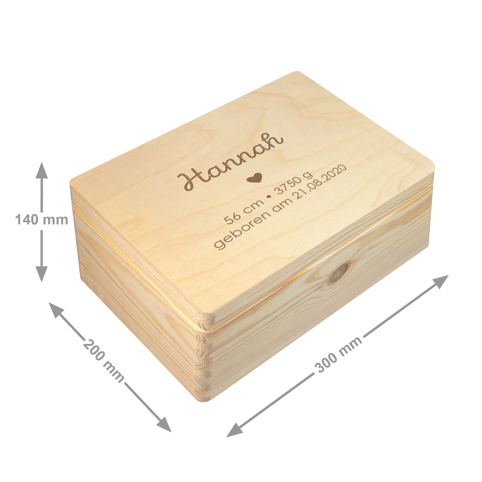 Keepsake Box zur Geburt mit individueller Namensgravur