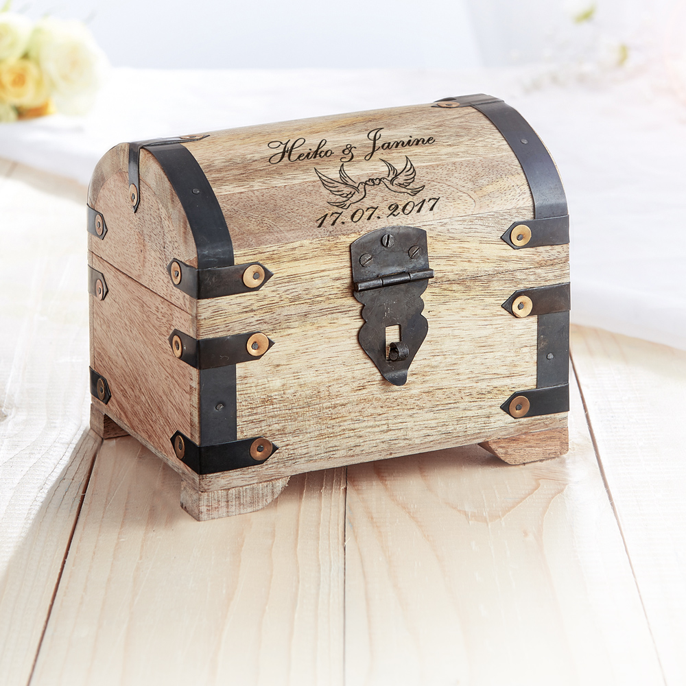 Geld Schatztruhe zur Hochzeit - Hell