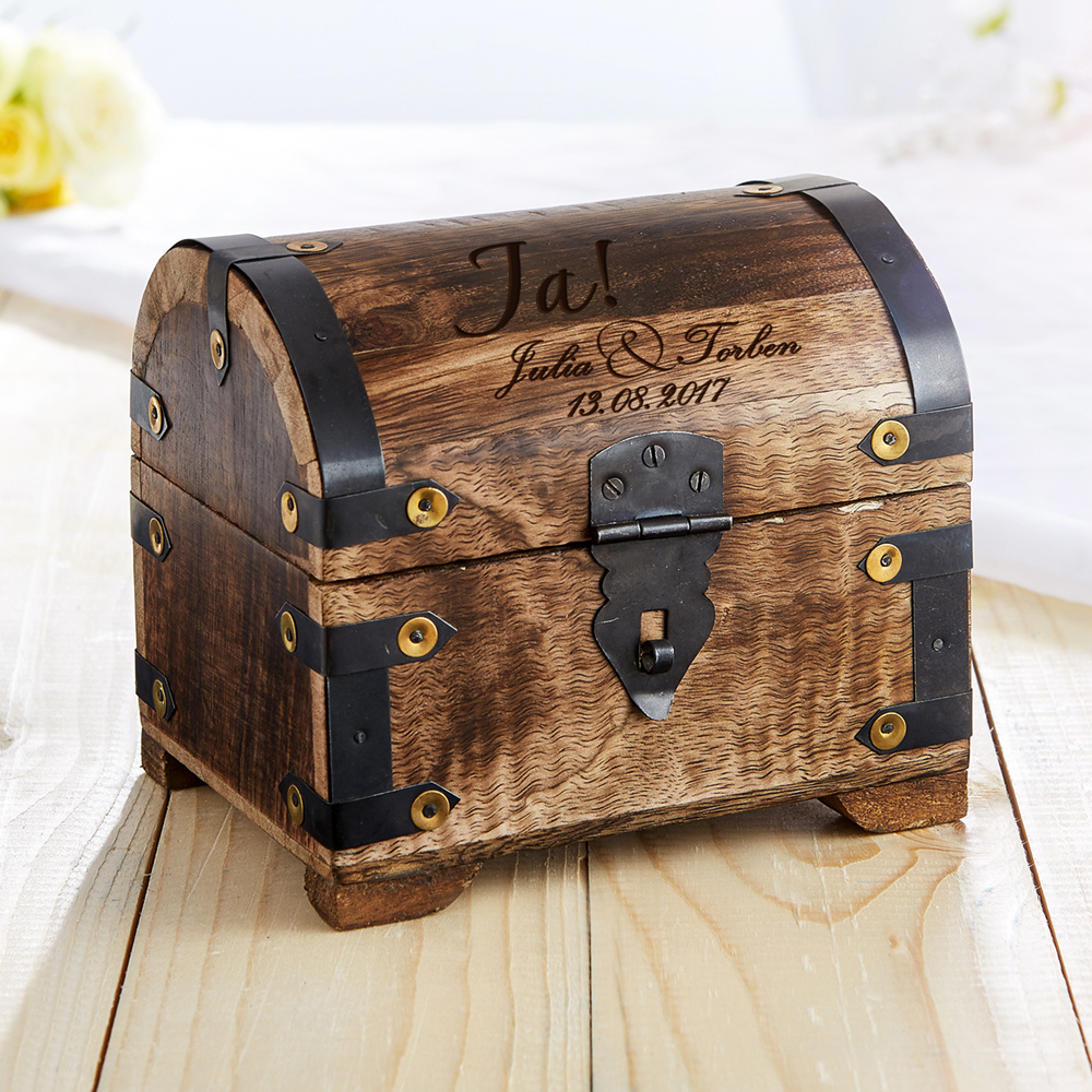 Geld Schatztruhe zur Hochzeit - Dunkel Geld Schatztruhe zur Hochzeit - Dunkel