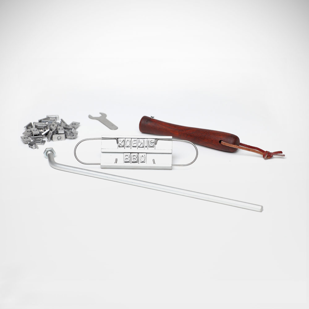 Grillset Grillbrandeisen und Schneidebrett - Grillmeister Besteck