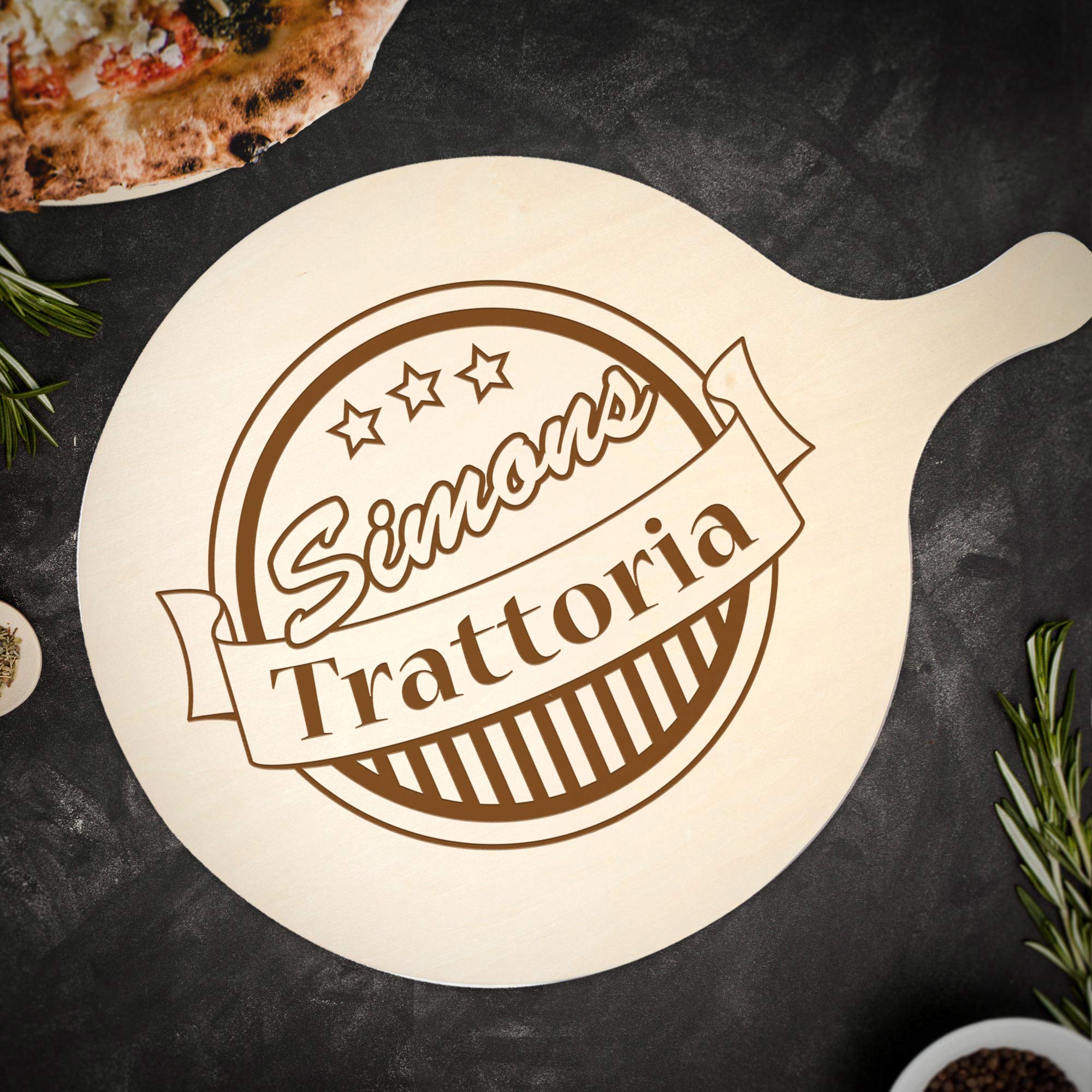 Pizzabrett - Name's - Trattoria - Personalisiert