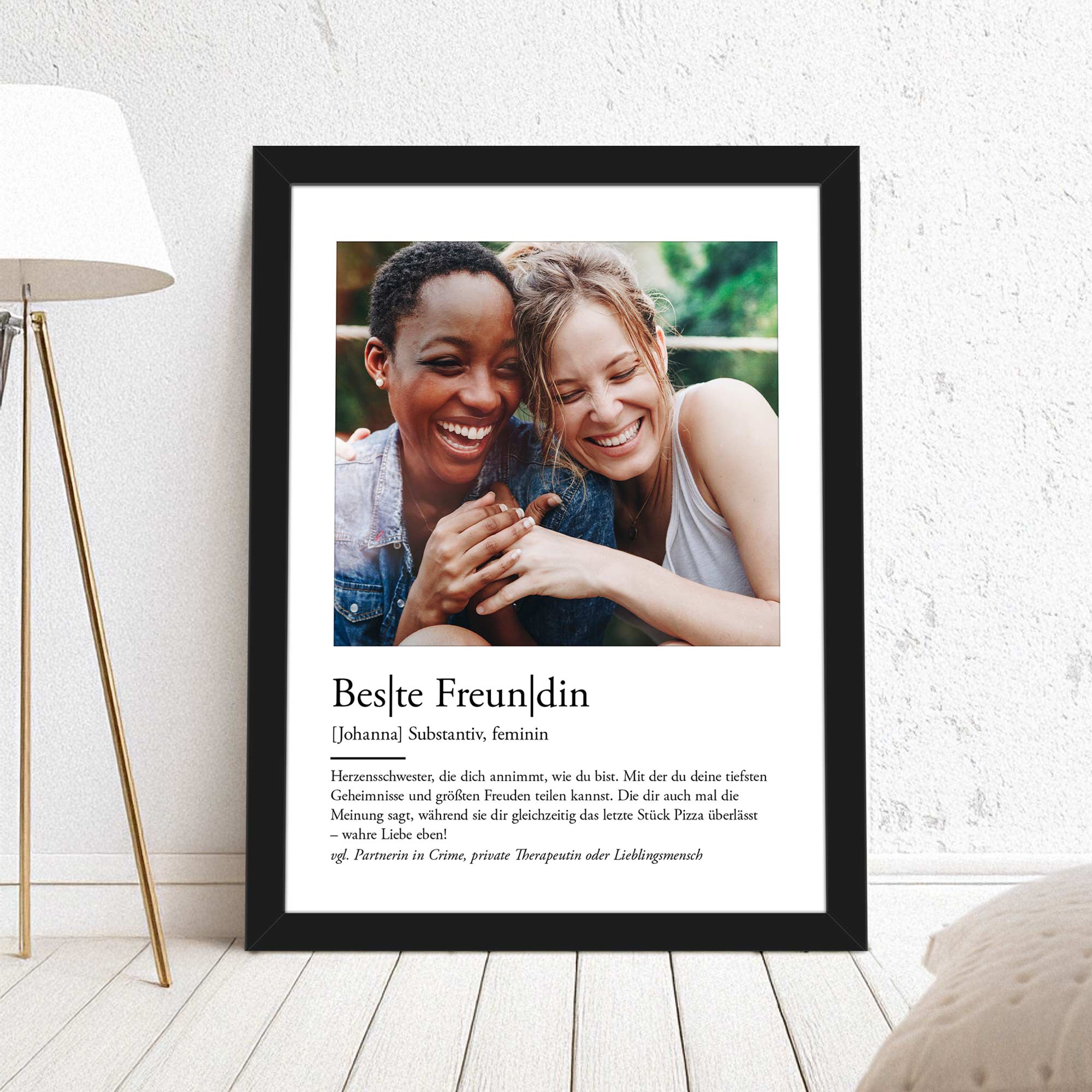 Definition Beste Freundin - personalisiertes Bild mit Foto