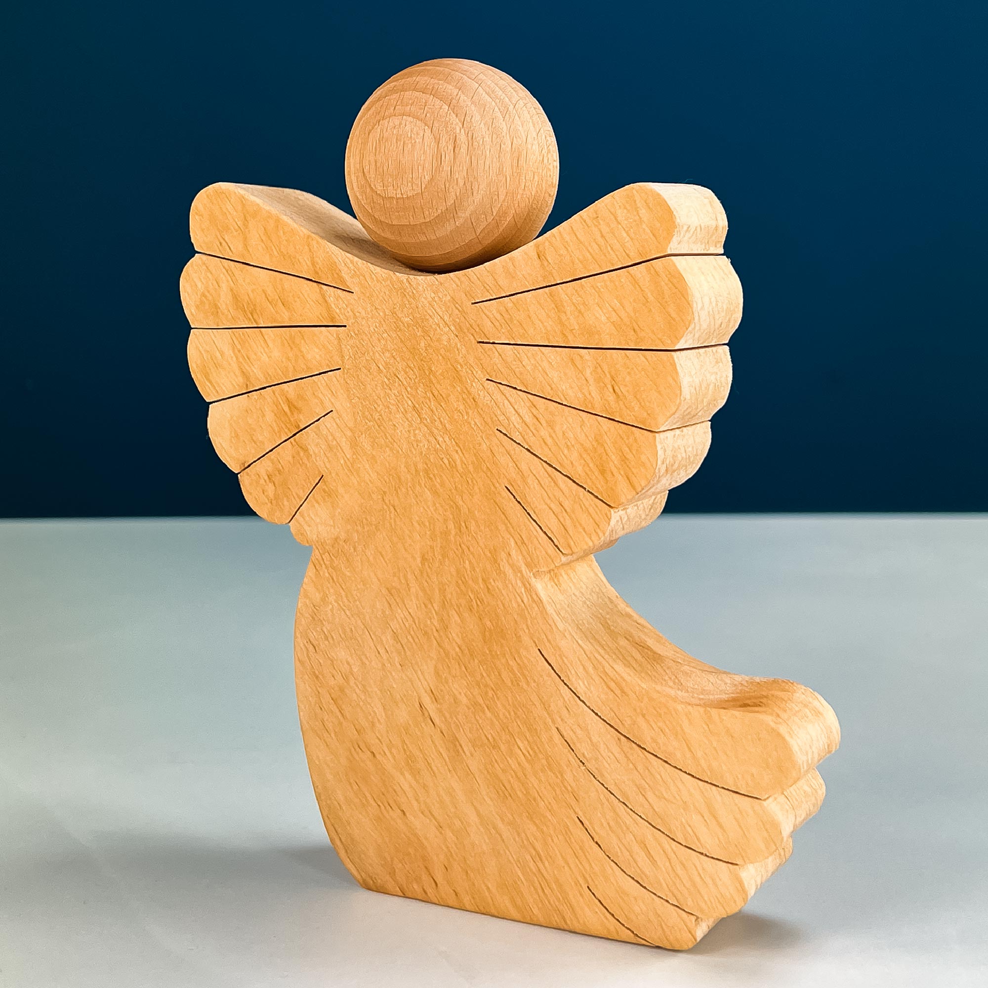 Holzengel mit Schweif - Taufe - Personalisiert