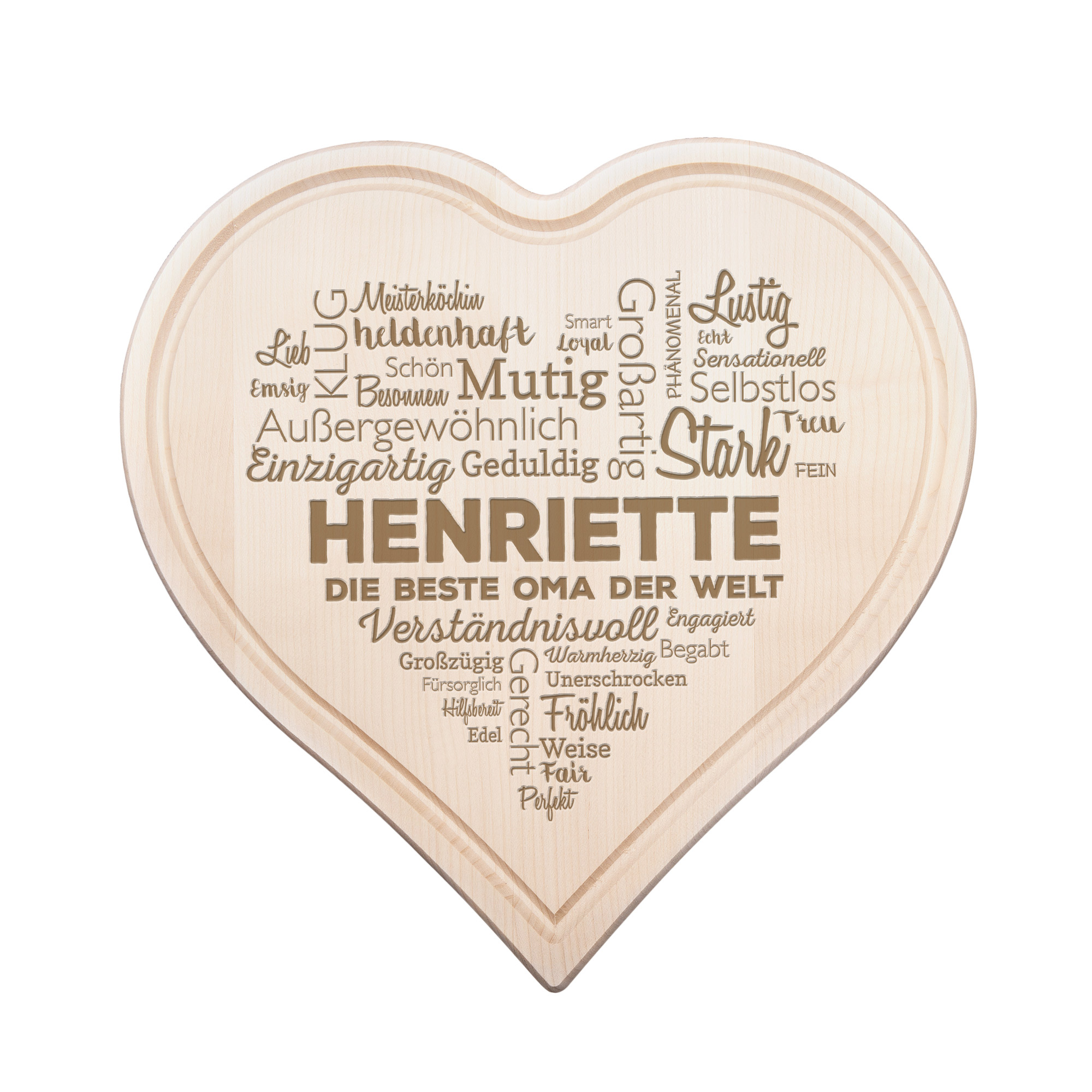 Herzbrett - Wortherz Oma - Personalisiert