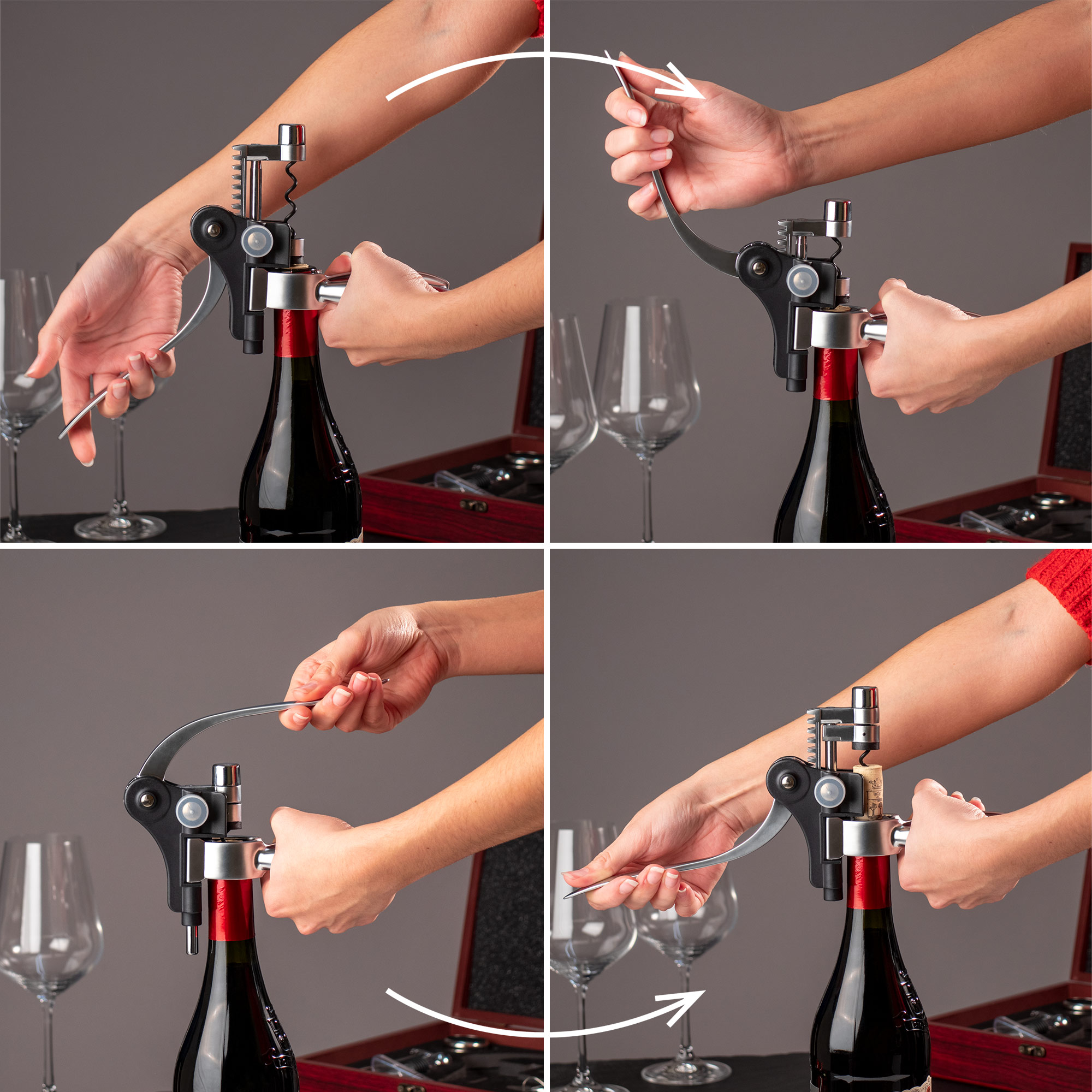 Personalisiertes Wein Sommelier Set mit Gravur - Kompass