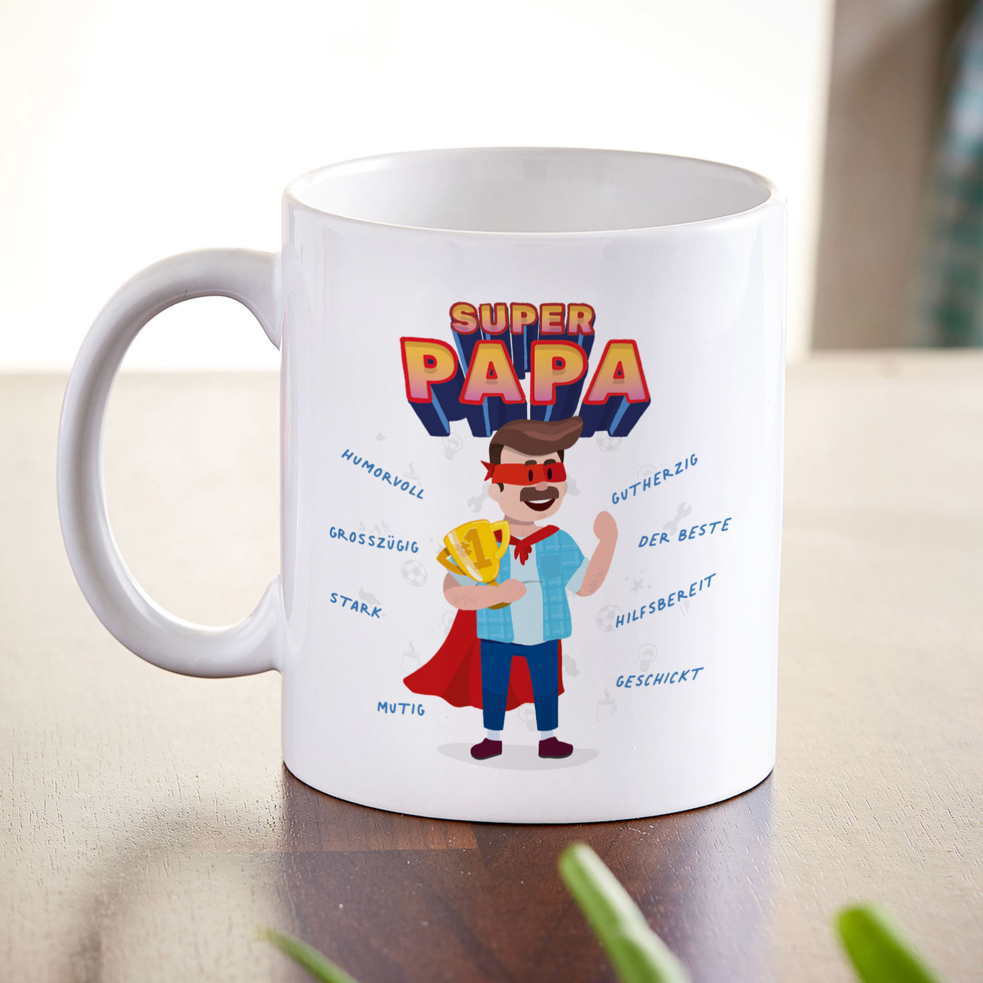 Tasse - Weiß - Super Papa - Standard