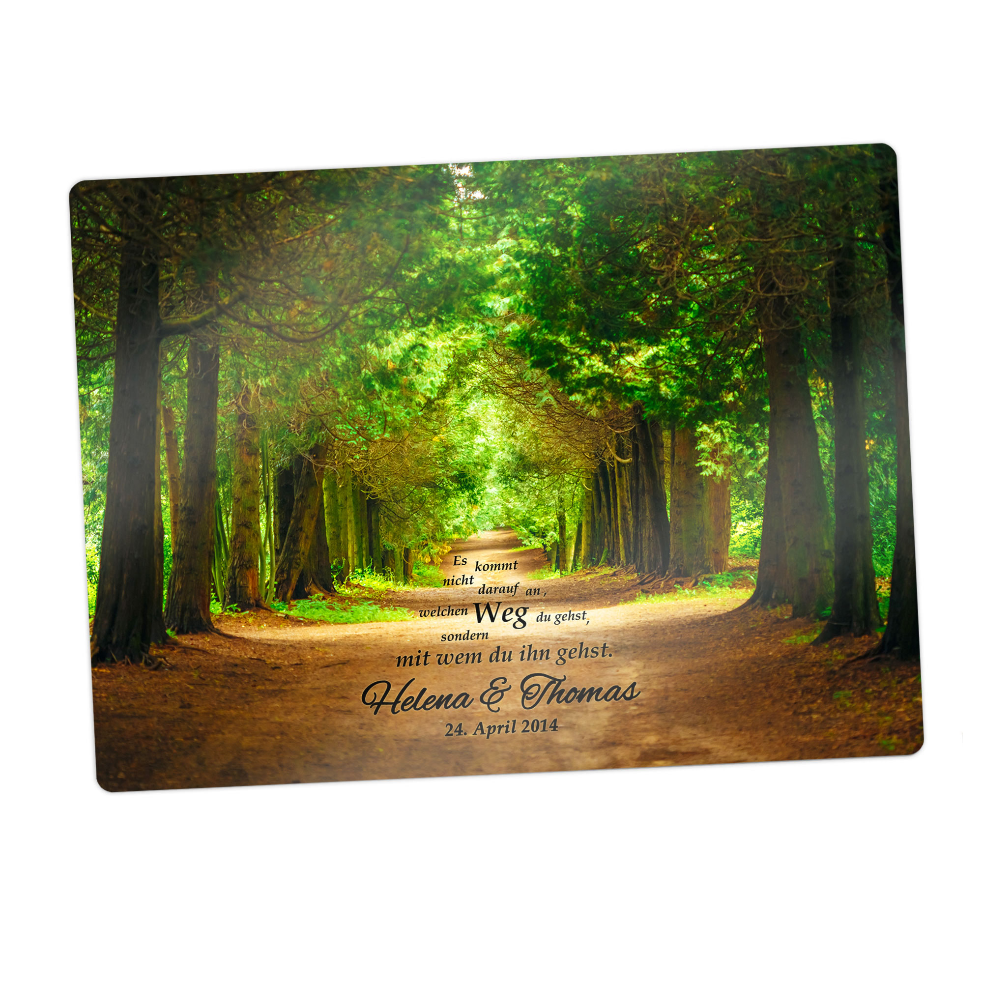 Aluschild Ort Gemeinsamer Weg Frühling - Personalisiert