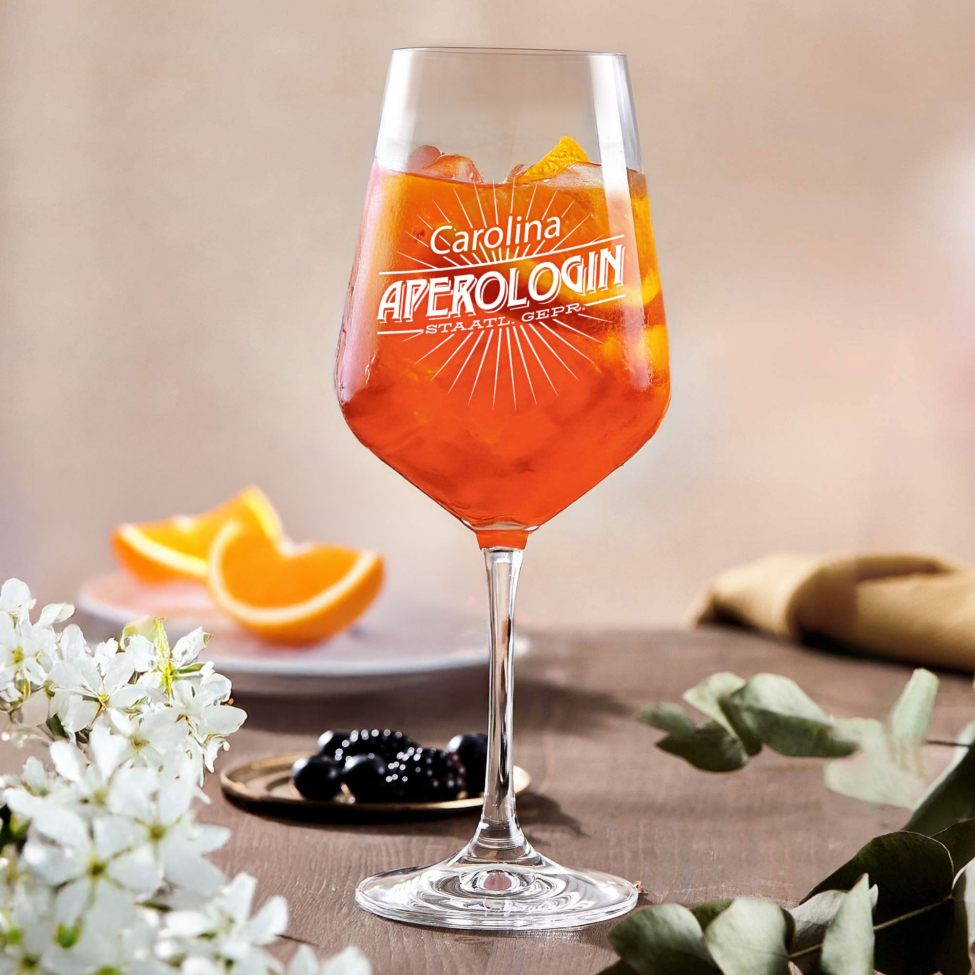 Weinglas mit Gravur - Aperologin