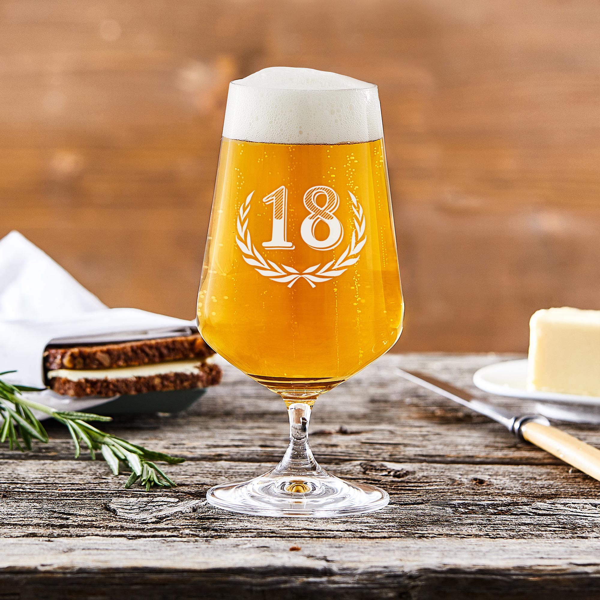 Bierglas mit Gravur zum 18. Geburtstag