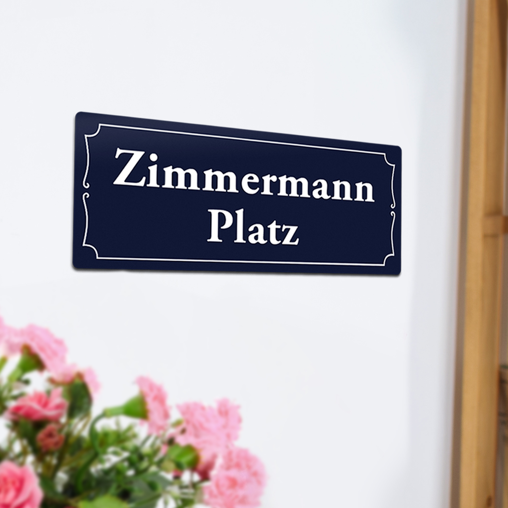 Personalisiertes Türschild mit Namen - Straßenschild