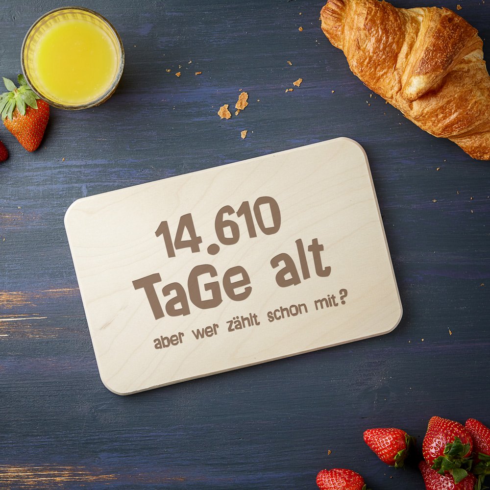 Frühstücksbrett - Alter in Tagen - 30 Jahre - 10.957 Tage - Standard