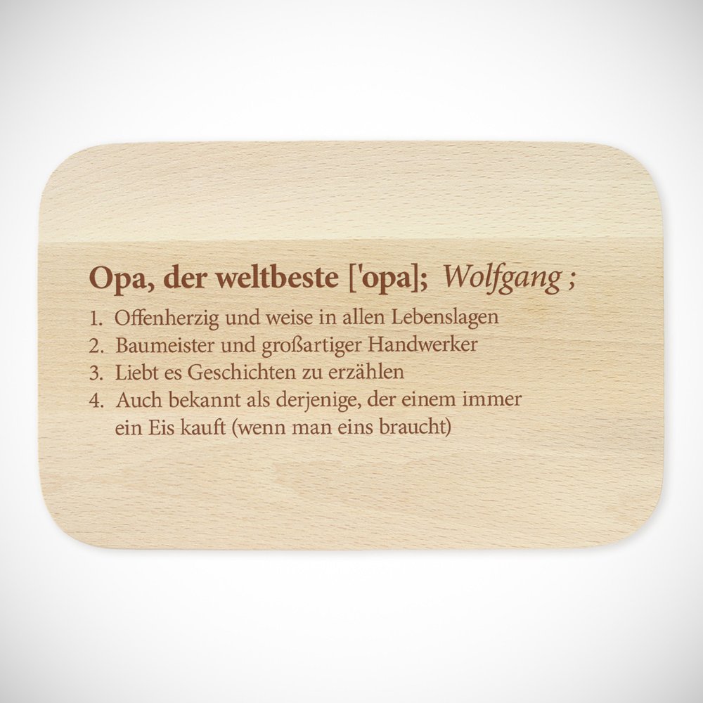 2er Set - Frühstücksbrett - Definition Oma & Opa - Personalisiert