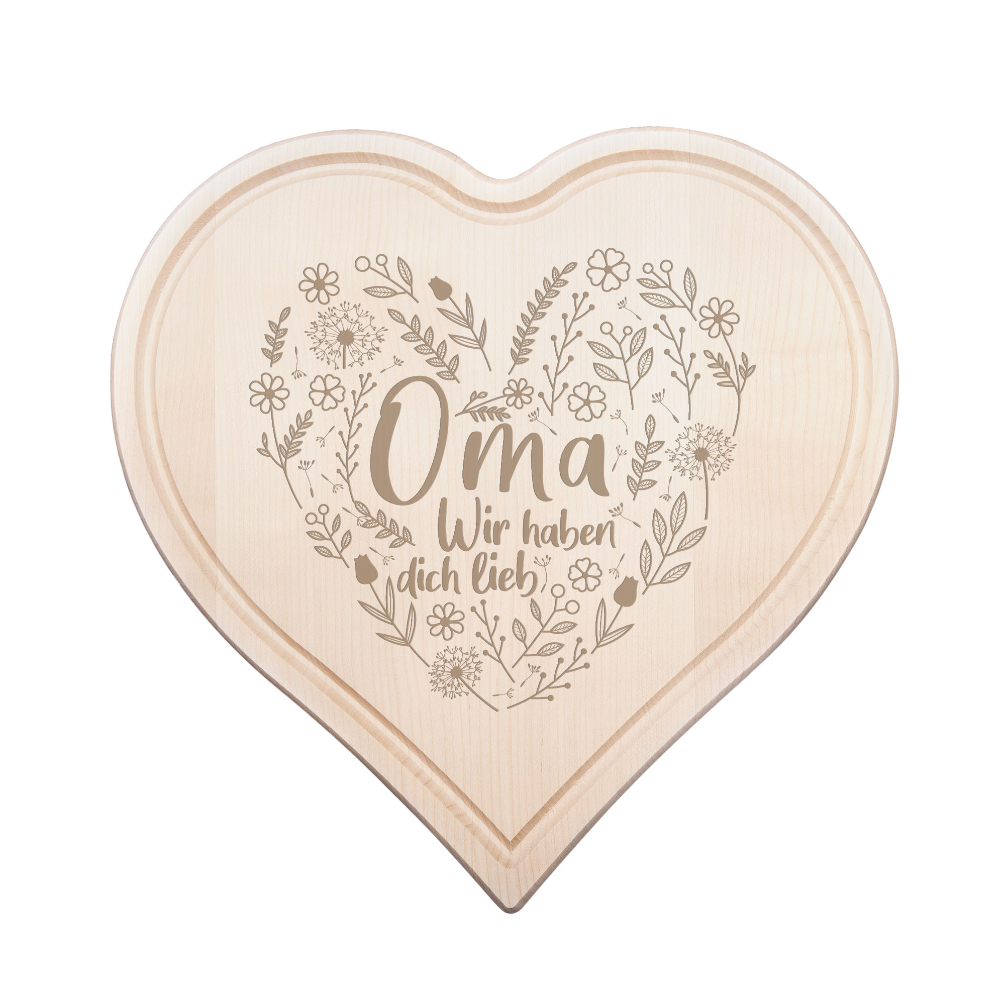 Herzbrett - Blumenherz Oma - Standard