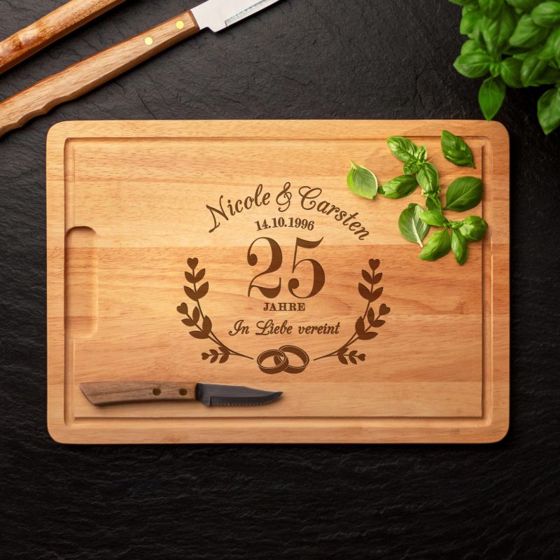 Silberhochzeit Geschenke Zum Hochzeitstag gravieren lassen